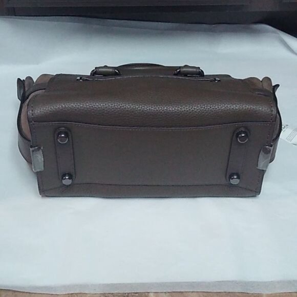 Coach 12117 Swagger 27 Pebble Leather Satchel in DKLIQ Fatigue - Picture 5 of 12